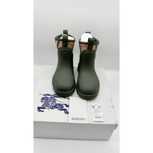 Burberry Marsh Stamp Short Rain Boot Women SZ: 35